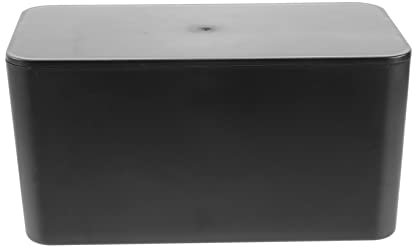 Gadpiparty Kabelbox Schwarz Kunststoff Power Strip Organizer Für Schreibtisch Tv Büro Mit Abdeckung Kabelmanagement Box Zum Sicheren Verstauen Von Steckdosenleisten Ladekabeln Und Adaptern Kl