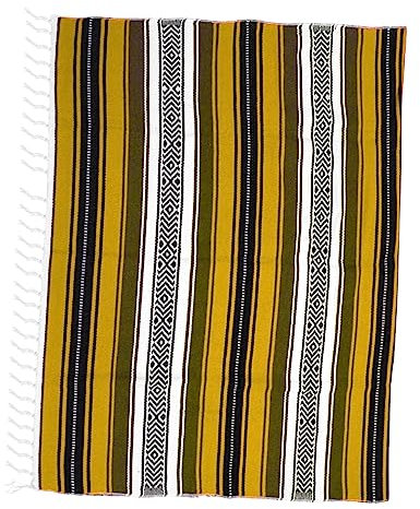 Cabilock Verwandtschaft mexikanische Serape Decken mit Quasten werfen Picknickdecke Abschluss mexikanisch Yoga-Essen mexikanische Decke Blended Cape Handbuch Yoga-Decke Mantel Yoga Matte