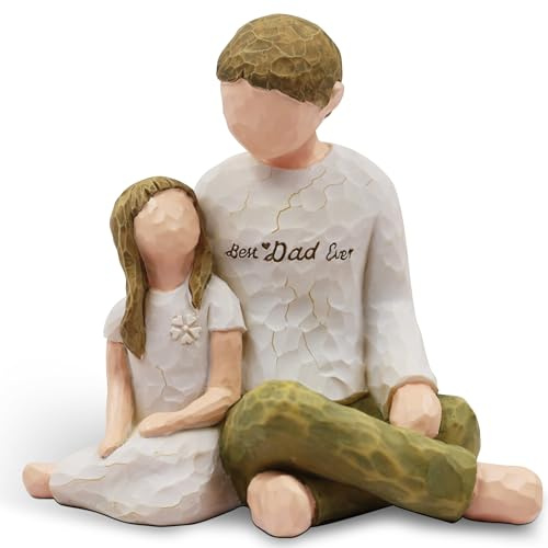 BORLESTA Dad Birthday Gifts from Daughter - Fathers Day Birthday Gifts for Dad, Father of The Bride Gifts, Loss of Father Sympathy Gift, Sculpted Hand-Painted Figurine