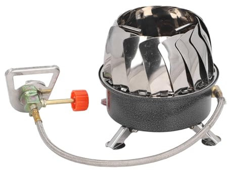 Syrisora Mini Cuisinière à Gaz, Réchaud de Randonnée, Mini Réchaud de Camping, Support Pliable et Stable, Résistant au Vent, Haute efficacité, Cuisinière à Gaz Portable pour Randonnée