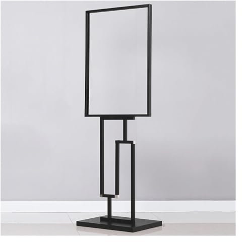 Bodenstehender Plakatständer, 140 cm hohe Werbedisplayständer für Einkaufszentren, auswechselbarer Halter für Außenwerbetafeln, Bürgersteigdisplayständer (Farbe: Schwarz, Größe: 50