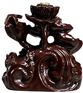 Räuchergefäß Wasserfall, moderner chinesischer Räuchergefäß mit Schnitzerei, handgefertigt, Aromatherapie-Brenner, Brunnen, Rauch, Wasserfall, Rücklauf, Räucherstäbchenständer, Raumduft (A)