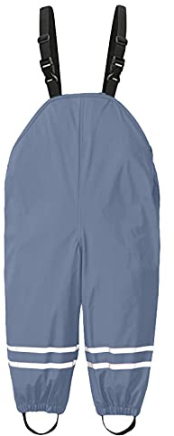 YCBMINGCAN Salopette de pluie pour enfant - Coupe-vent - Imperméable - Combinaison de boue - Avec boîte à musique - Pantalon de pluie pour enfant garçon, gris, 128 cm