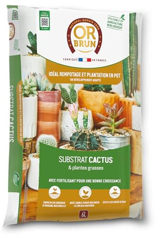 Substrat cactus & Plantes grasses - OR BRUN - OBRTCAC6U - 6L - Favorise la croissance