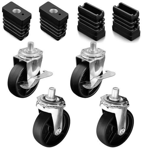 G515-0082-W1 G408-0036-W1 Ruote Grill Socket Grill Parti di ricambio per Charbroil Caster Wheels 463243518 463342119 Thermos 461246804 Kenmore 415.16123801 Ruota da 3 pollici 4 Accessori per barbecue