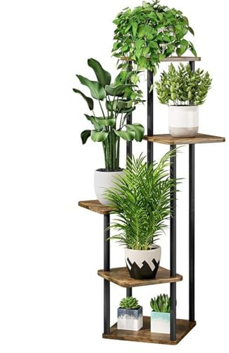 Mehrschichtiges Blumenregal aus Schmiedeeisen, für Zuhause, Innenbereich, Wohnzimmer, Wand- und Deckenaufbewahrung, 30 x 30 x 106,2 cm