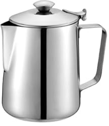 Caraffa Per Caffè Schiuma for caffè espresso con fiore in acciaio inossidabile, tazza for ghirlanda, brocca for il latte, caffettiera di grande capacità, utilizzata dal piano cottura a induzione Per C
