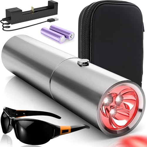 Tragbare rote Lichttherapielampe, Infrarotlampe für Muskel- und Gelenkschmerzen, Behandlung für Körper und Gesicht