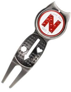 KIXZSAZ Golf Divots Repair Prong Small Sized Pitch Repairer With Marker Golf Divots Tool Groove Pitchfork Ball Marker Practical Detachable Magnetic Tool