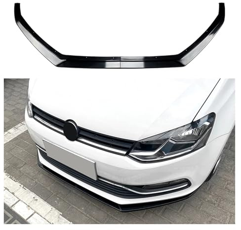 Separator Spoiler Diffuser För VW För POLO MK5 6R 6C 2009-2012 2013 2014 2015 2016 2017 2018 Glanssvart Främre Stötfångare Spoiler Läpp Nedre Splitter Blad Skyddsplåt Auto Kit