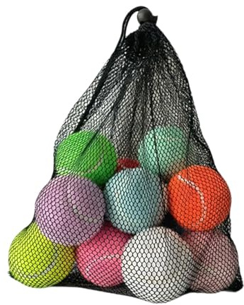 Harilla 12 drucklose Tennisbälle für Hundetraining und Outdoor-Aktivitäten, Mischfarbe