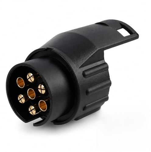 Adaptador de Remolque para Coche, Conversor de 7 Pines a 13 Pines, Compatible con Vehículos Europeos, Ideal para Remolques y Portabicicletas, Diseño Robusto y Seguro