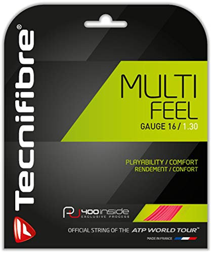 Tecnifibre Multifeel Saitenset 12,2m-Neonpink Tennissaite, 1.30