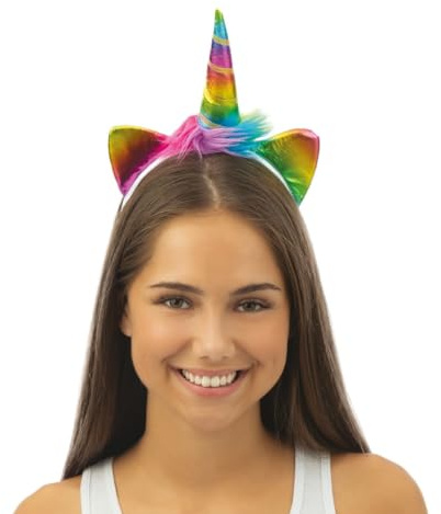 P' CLOWN Haarreif Einhorn – originelles und märchenhaftes Accessoire zur Ergänzung Ihres Karnevalskostüms, Mottopartys, Geburtstage, Kostümpartys, Shows