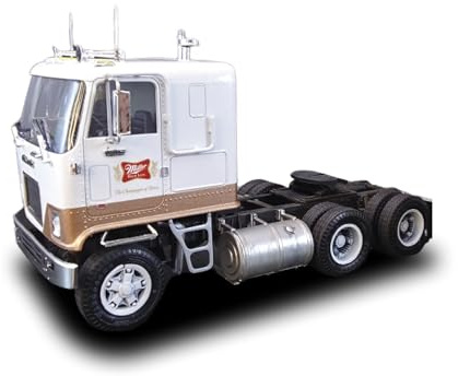 Round 2 Unknown AMT GMC Astro 95 Semi Tractor (Miller Beer) 1:25 Scale Model Kit (AMT1230)