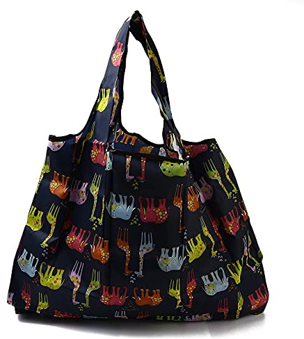 BEEFLYING Einkaufstasche Faltbar Wasserdicht, 3 Stück | Ablehnbar Umweltfreundliche Shopping Bag Nylon mit Beutel Und Taschengriff, für Einkauf Haushalt Reisen Outdoor Camping