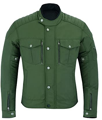 BLACKWILD Milano Urban Style Motorradjacke Herren | Mehrzweck für Freizeitkleidung und Motorradfahrt|Schutz atmungsaktive Motorradjacke | Zu jeder Jahreszeit tragbar, In 3 Farben (2XL, Olive)