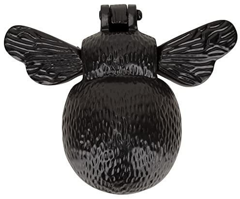 Front Door Knocker - Cast Iron Bumble Bee - Attractive Black Finish - UK Company