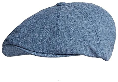 QBQZXAOSOWH Barett Cap Flache Kappe Einfarbige Ballonmützen Aus Baumwolle Flache Schirmmütze Männer Und Frauen Maler-Baskenmützen 55–60 cm Blau