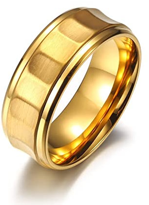 Aotiwe Ringe Frauen Dünn, Freundschaftsringe Frauen Einfach Gold Edelstahl Größe 54 (17.2) Geshenke Mädchen