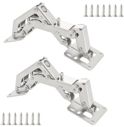 Qrity 2 Stück Scharniere 175 Grad Möbelscharnier Soft Close Türscharniere Hydraulische Sanftes Schließen Scharniere Schranktür für Holztüren, Schranktür