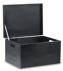 Pinus Holz Hocker 38x18x21 cm Tritthocker Grau Farbe