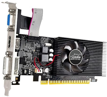 YIWENG Scheda grafica GT730 4 GB/GDDR3/128 bit di memoria Frequenza core 700 MHz compatibile con porte VGA+DVI+HDMI per giochi da ufficio,Scheda grafica