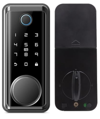 Osmond Cerradura electrónica para Puerta Exterior con Cerrojo, Tuya Lock con cerradura de huella dactilar, entrada sin llave con aplicación , desbloqueo remoto