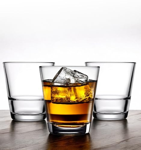 vienberg Lot de 12 verres | Profesionell Grandes Series | 310 ml | Verre trempé | Verres à whisky, verres à café, verres à eau | Qualité gastronomique | Verre fabriqué en Europe