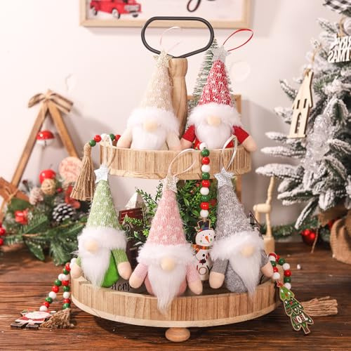 5 Stück Weihnachtswichtel Weihnachtsdeko Weihnachten Wichtel Deko Plüsch Wichtel Figuren Weihnachten Dekoration Weihnachtszwerge Skandinavische Weihnachtsmann Elf Christbaumschmuck Anhänger (04)
