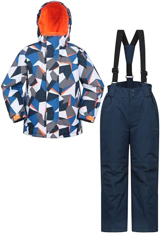 Mountain Warehouse Kids Printed Ski Jacket & Pant Set Bright Blue 13y