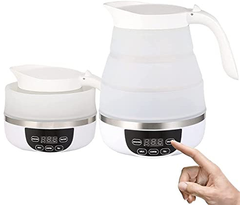 Bouilloires, Bouilloire Portable Pour Voyage, Bouilloire Pliante De Voyage Mini Bouilloire 0,6 L, Bouilloires Comestibles En Acier Inoxydable, Bouilloire Pliable Extérieure D'hiver, Utilisée Pour