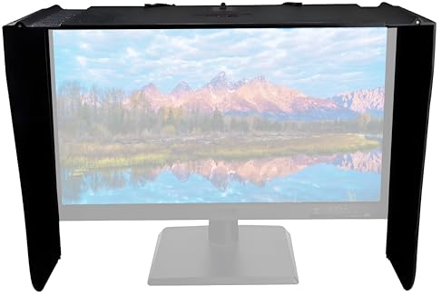 Pare-Soleil pour écran d'ordinateur de Bureau, Pare-Soleil Portable pour écran vidéo, réglable de 29 à 34 Pouces, Protection de la Vie privée, pour Bureau et Jeux vidéo