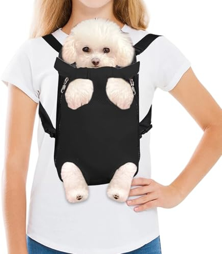 FEimaX Dog Carrier Backpack for Small Medium Cat Puppy, Protable Breathable Lightweight Legs Out Travel Pet Backpack Easy-Fit for Hiking Traveling Pet Front Adjustable Legs Out Rucksack Safety