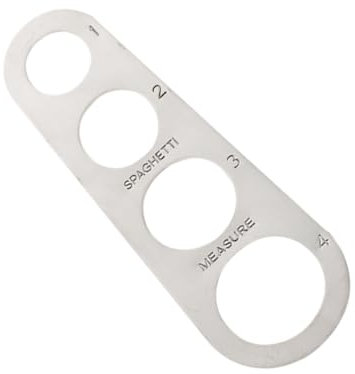 GLEAVI Règle De Mesure Pour Spaghettis 4 Trous En Acier Inoxydable, Outil De Dosage Précis Pour Pâtes, Ustensile La Cuisine Compact, Adapté Chefs Et Usage Domestique