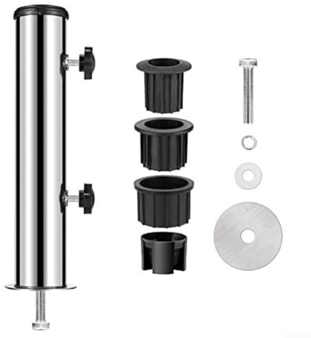 Advokingtap Kit de pièces de rechange pour parasol de terrasse, insert de base de parasol pour table de terrasse, cache-trou pour balcon, cour