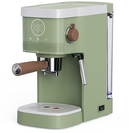 GLJTUO Cafetera Eléctrica De 20 Bares para Café Expreso, Cápsulas De Café En Polvo De Doble Propósito con Espumador De Leche.