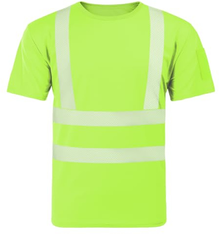 AUYAO Camisa Seguridad Reflectante, Cuello Alto Visibilidad Trabajo | Ropa Trabajo Seguridad, Cuello Alto Delgado, Hombres Mujer, Reflectante