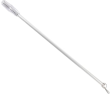 FIXOSHEE Varilla para Persianas Verticales 60 Cm Aluminio Plateado Barra Manual De Tracción Ergonómica para Ventanas y Cortinas Uso En Interiores y Exteriores