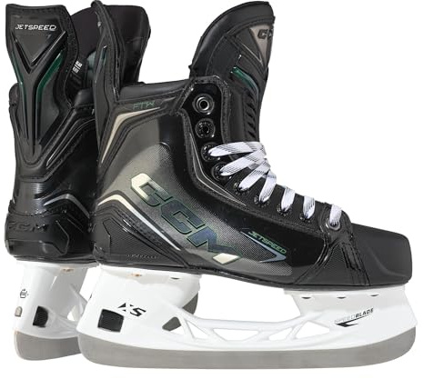 CCM JetSpeed FTW - Pattini da hockey su ghiaccio da donna, larghezza normale, Nero , 7.5 = EU 42,5