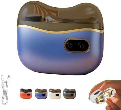 Coupe-Ongles et Polisseur Électrique 2-en-1 Rechargeable avec Lumière LED, 2 Vitesses - Coupe Ongle Électrique pour Pieds et Mains, Convient aux Personnes Âgées, Adultes et Enfants (Bleu)