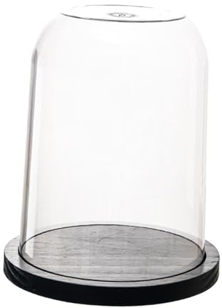 LIXSAZSE Cloche élégante en Verre Transparent pour Objets de Collection, Mini-Statues, Bijoux, Figurines, Bougies, Jouets et Objets artisanaux. Vitrine décorative pour Anciens.