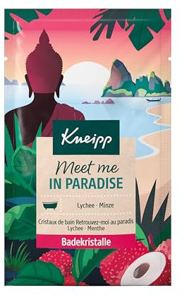 Kneipp Meet Me in Paradise Bath Crystals with Lychee Extract and Mint Oil 60 g