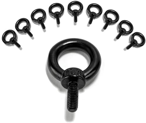 10 tornillos de ojo M4, tornillo de ojo M10, tornillos de ojo de acero inoxidable 304, tornillos de ojo negros, tornillos de ojo de acero inoxidable con rosca, perno de anillo para técnica de fijación