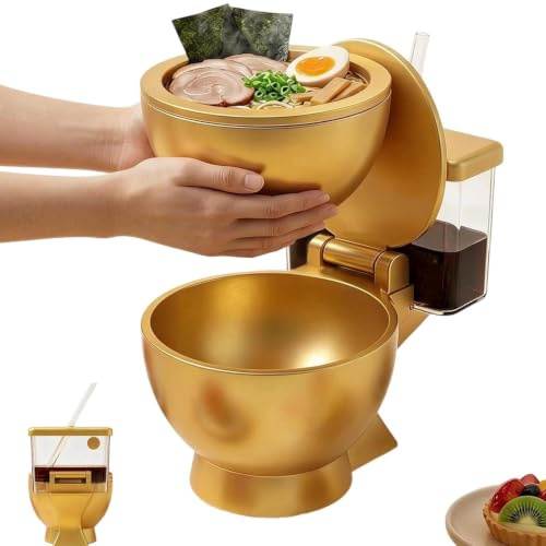 Cuenco para fideos con forma de inodoro