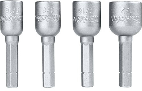 Makita B-59265 Magnetischer Steckschlüsselsatz, 5/16 Zoll, 3/8 Zoll, 7/16 Zoll, 1/2 Zoll, 4-teilig