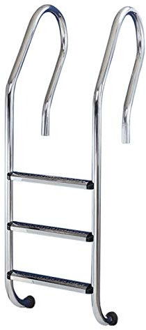Escalera Piscina Muro Estrecho Mixto Acero INOX 304L. 3 Peldaños
