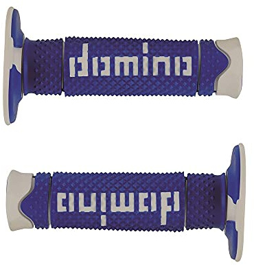 Puño Agarres de goma para manillar de Motocross, Pitbike, Enduro, Trial, MX, Freeride (Azul)