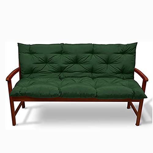 SRHWBF Bankkissen Polsterkissen mit Rückenlehne 2 3-Sitzer Bank Sitzkissen und Rückenkissen Bank Bankauflage Polsterauflage (Dark Green 59x39x4in)