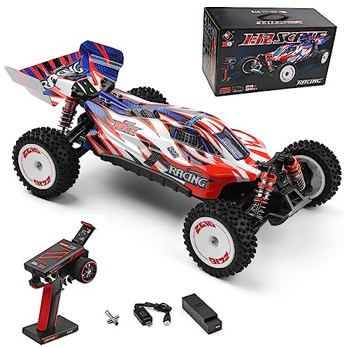Goolsky Ferngesteuertes Auto, 1/12 RC Auto 60KM/H Hochgeschwindigkeits 4WD Geländewagen 2.4GHz RC Car Crawler mit 2000mAh Batterie, Bürstenloser Motor, RC Buggy Geschenke
